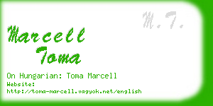 marcell toma business card